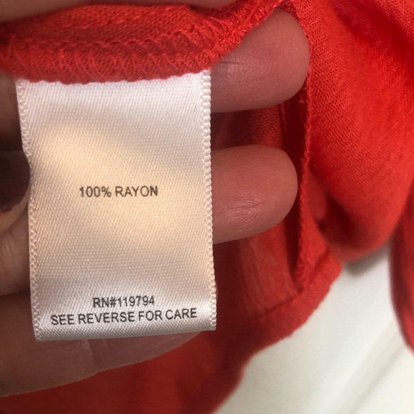 One World 3/4 Pullover Coral Blouse with Crochet Detail  Size Small - Picture 6 of 10